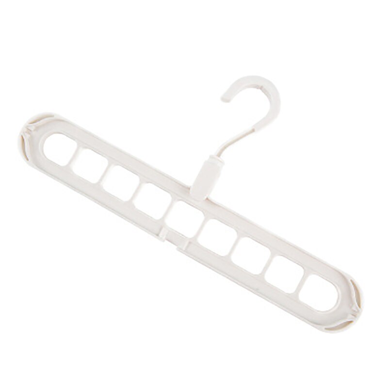 Cintres de Support multifonctions 9 trous, en plastique, Support pour vêtements, supports de séchage, Support de rangement pour vêtements et manteaux, organisateur: White