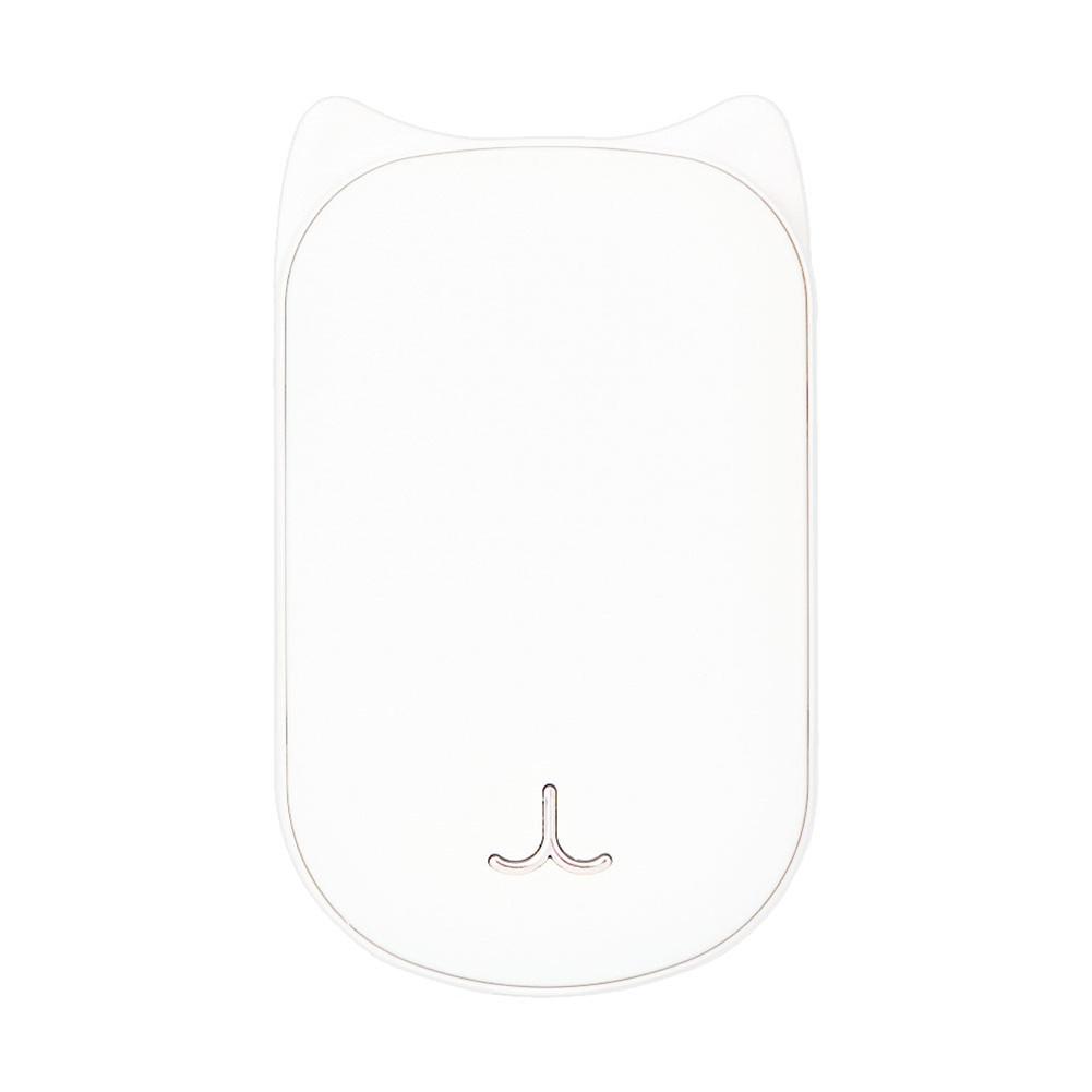 3600mAh Cute USB Rechargeable LED Electric Hand Warmer Heater Travel Handy Long-Life Mini Pocket Warmer Home Warming Product: White