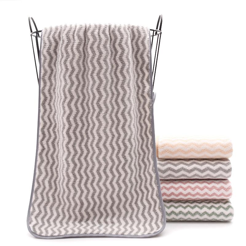 Gestreepte badhanddoeken voor volwassenen, zachte absorberende handdoeken van polyester, handdoek voor thuis, familiebadhanddoeken, handdoeken voor in de badkamer: 6