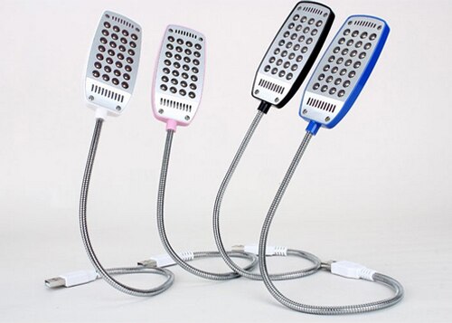 Ultra Bright Mini Flexible LED USB Book light Lamp reading lamp for Laptop Notebook PC Computer Clip-on Book Reader: 28LEDS USB Light