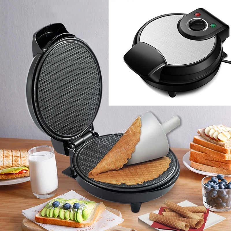 Elektrisk sprød æggebollemaskine omelet sandwich jern crepe bagepande vaffel pandekageovn gør-det-selv isvaffelmaskine