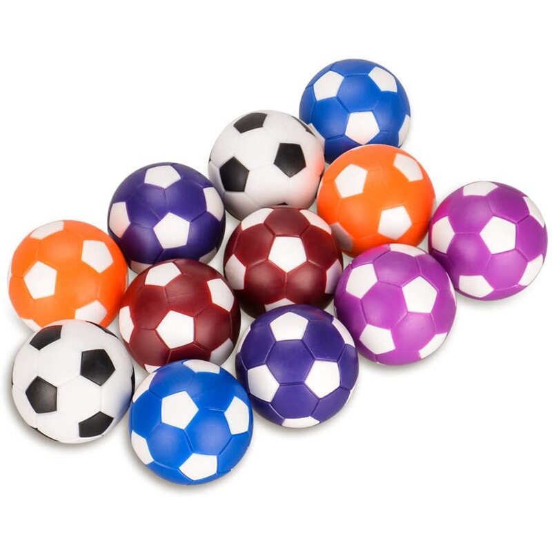 BMDT-Set of 8 Table Soccer Foosballs Replacement Balls, Mini Colorful 36mm Tabletop Game Ball