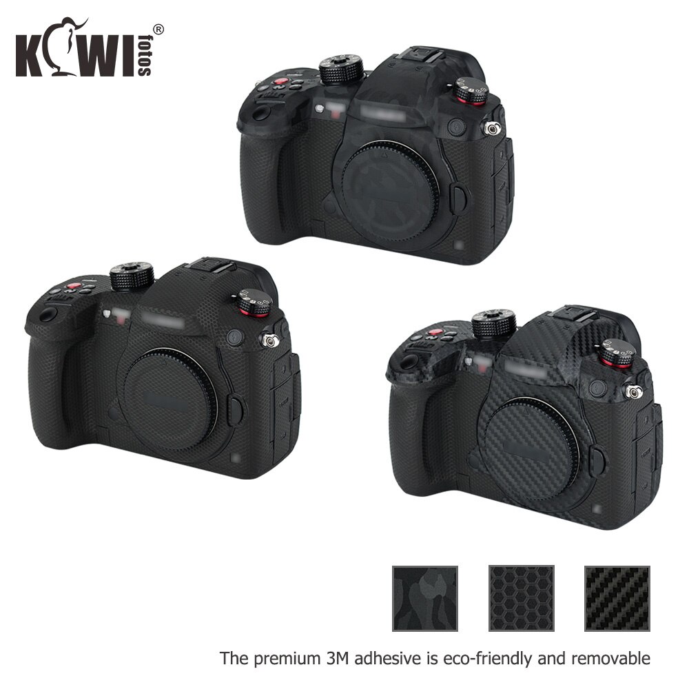 Kiwi Anti-Slide Camera Body Cover Skin Protector Film Voor Panasonic GH5 3M Sticker Draagbare Tas Accessoires Matrix zwart