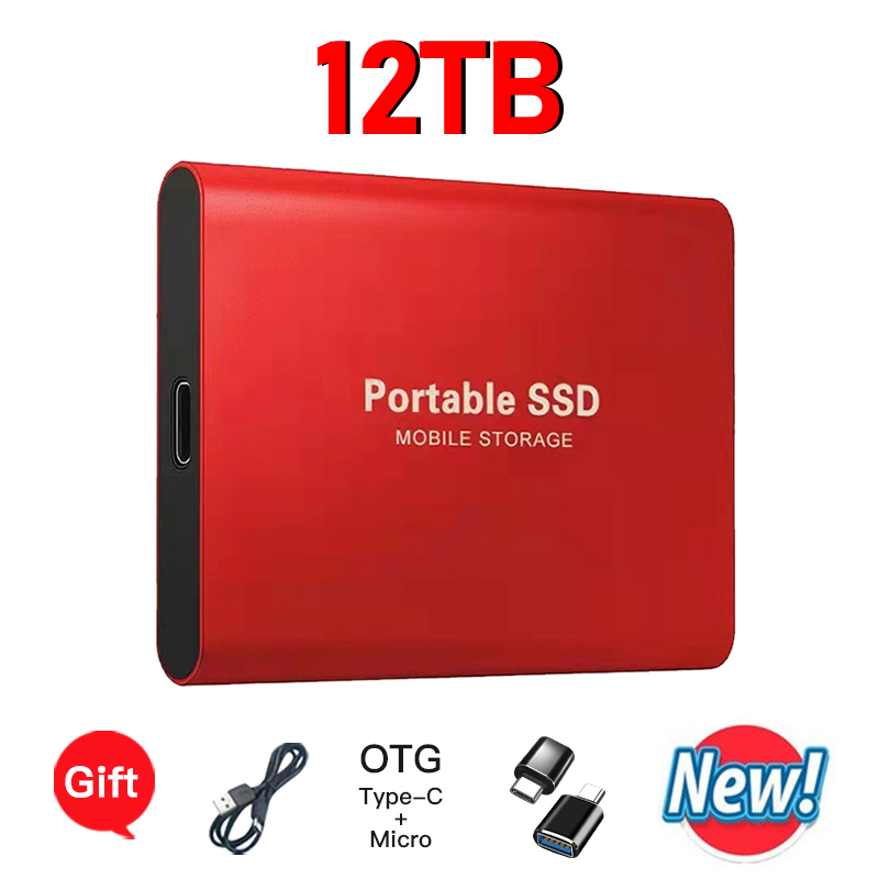 Högpresterande bärbar ssd 8tb, 16tb usb 3.2 typ-c extern ssd-enhet kompatibel för mac pc android: Orange