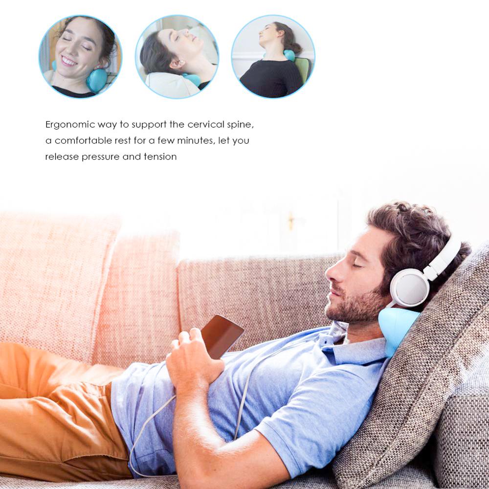 Authentieke C-Rest Nek Massage Nek En Schouder Reparatie Cervicale Wervelkolom Tractie Apparaat Massage Instrument Draagbare