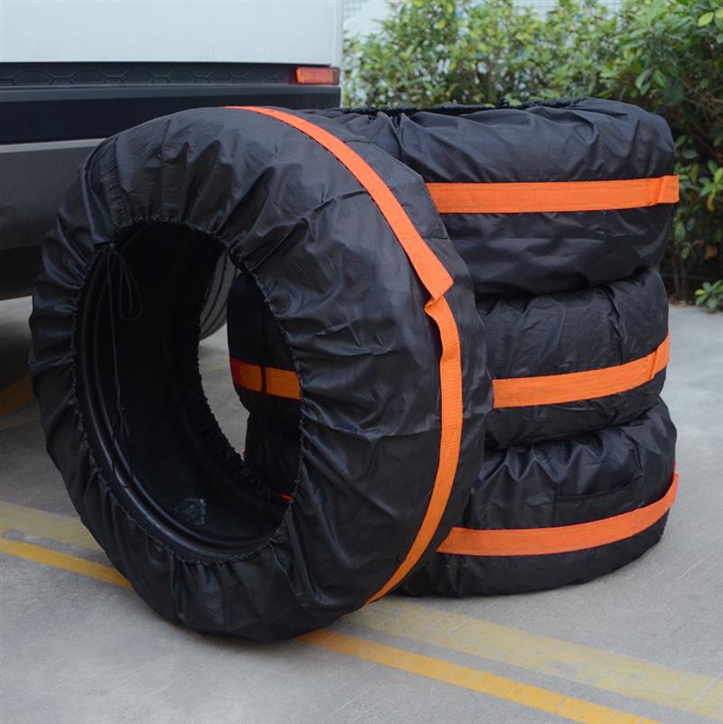 Voor Auto Oxford Doek 66Cm 4 Stuks Zomer Opvouwbare Reservewiel Covers Wiel En Banden Zakken Band Opslag Auto externe Accessoires