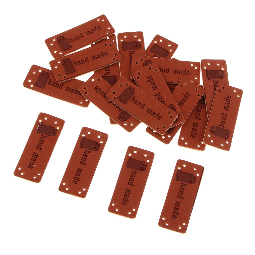 20x ręcznie robione skórzane etykiety skórzane metki ręcznie robione naszywki na odzież: 002