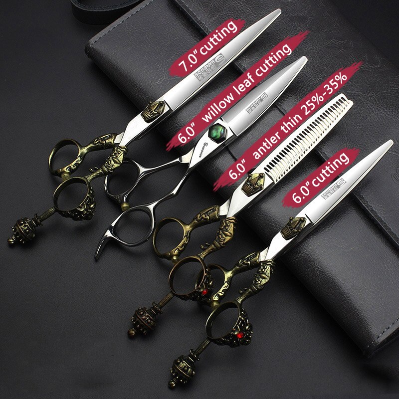 SHARONDS 6 Inch Thin Hairdressing Scissors Special Barber Shop Hairdressing Scissors Non-slip Wear-Resistant Anti-Rust Scissors