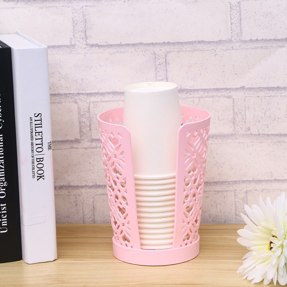 Estante de almacenamiento de vasos de papel desechable, estantes Organizadores de cocina, herramienta de decoración para vasos desechables,