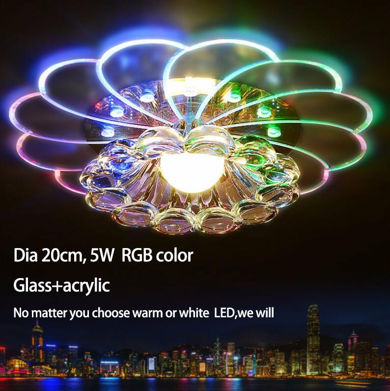 Luksus krystal led lysekrone lys 100-240v restaurant gang stue balkon lampe moderne belysning til hjemmet dia 20cm: -en / Kold hvid