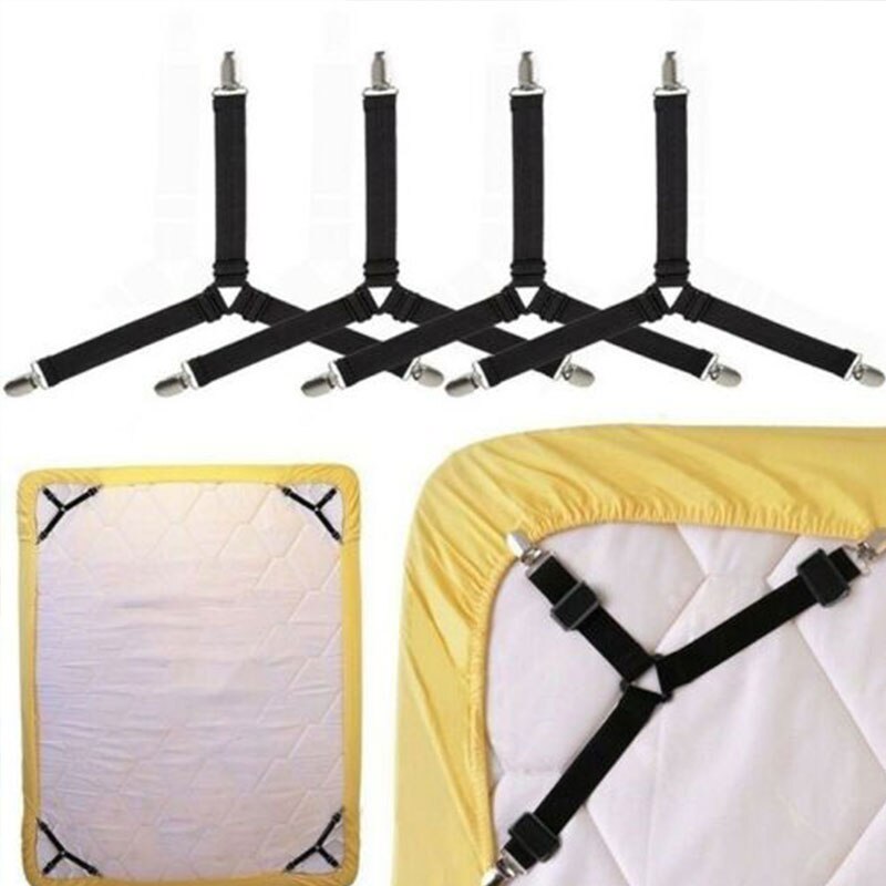 4 Pcs Houder Strap Doek Band Slip-On Lakens Beveiligen Clip Elastische Band Strap Clips Meubels Houder Matras Clip