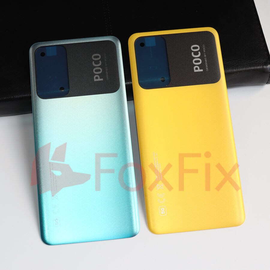 Original For Xiaomi POCO M4 Pro 5G Back Battery Cover Rear Door Housing Case Replacement For POCO M4 Pro 5G 21091116AG MZB0BGVIN: Blue