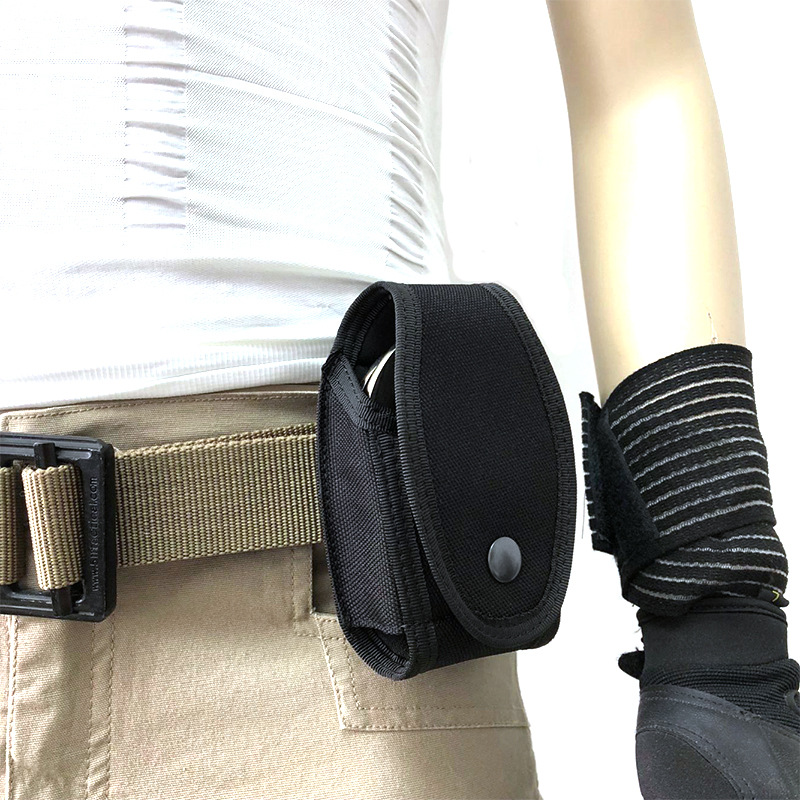 Funda táctica para esposas, soporte para esposas, cinturón, funda con grillete para cinturón de servicio, aplicación de la ley