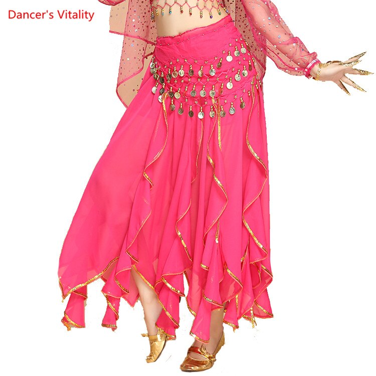 Falda de danza del vientre para mujer, falda de entrenamiento para adultos, Pantalones de danza del vientre, Tribal, lentejuelas, barata, nueva de: RHODO