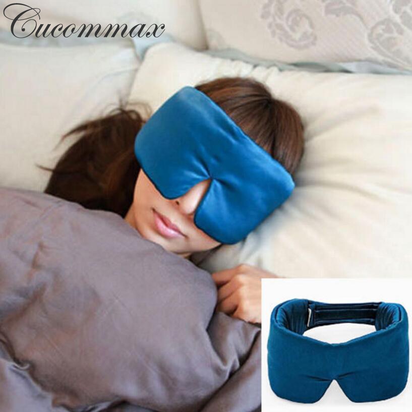 Cucommax 100%  natuurlijk zijden slaapmasker voor de ogen, dikker slaapmasker, zwart masker, verband voor de ogen tijdens het slapen - msk 54