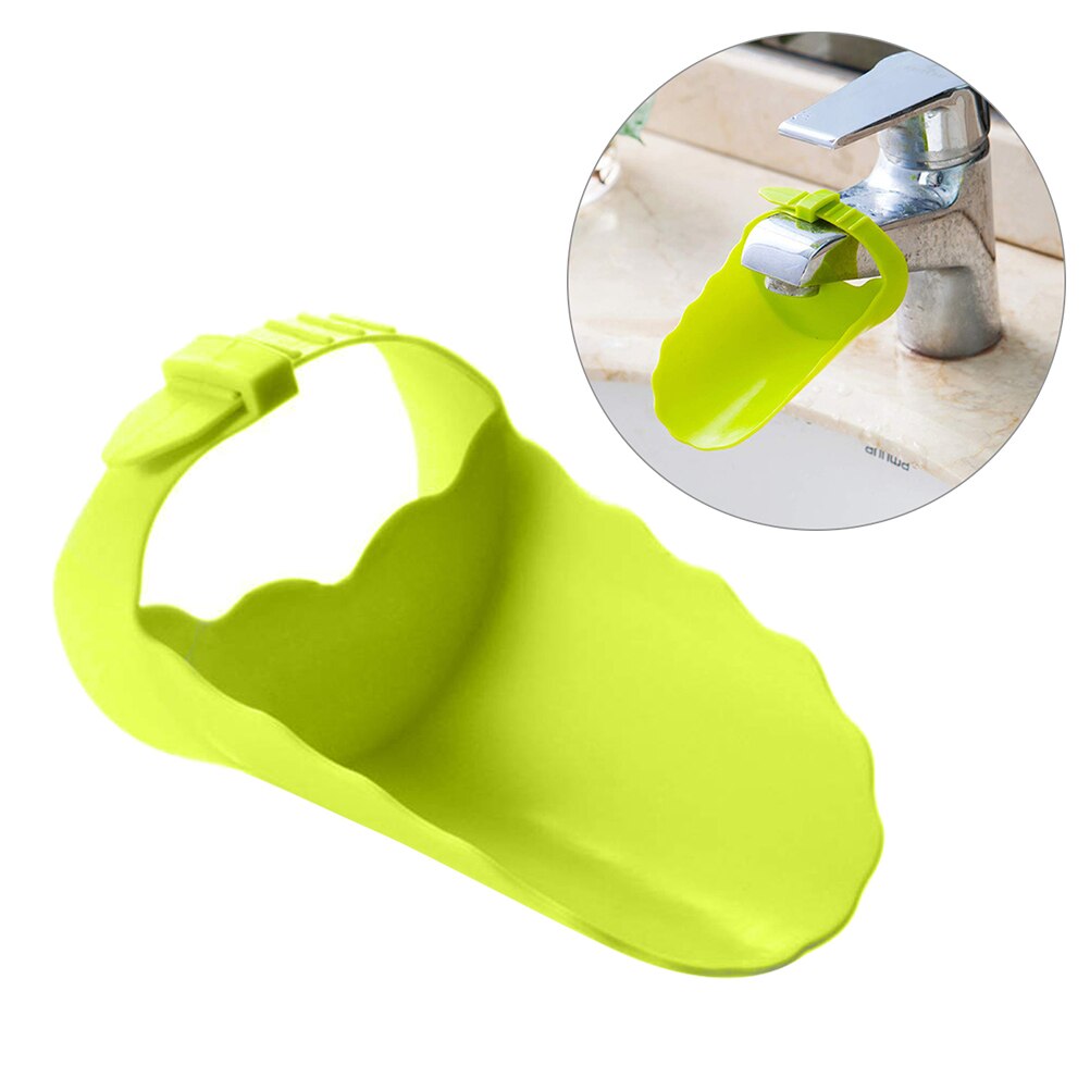 Kids Bathroom Faucet Extender Cartoon Kids Baby Wash-Hand Faucet Extension Bathroom Kitchen Accessories: YELLOW