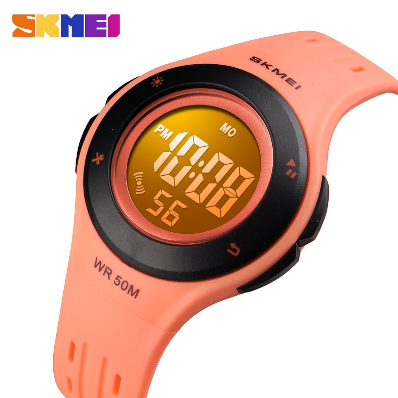 Horloges Voor Kids LED Sport Stijl kinderen Digitale Elektronische Horloge Jongens Meisjes Kinderen Cartoon 50 M Waterdicht Horloge SKMEI: Orange
