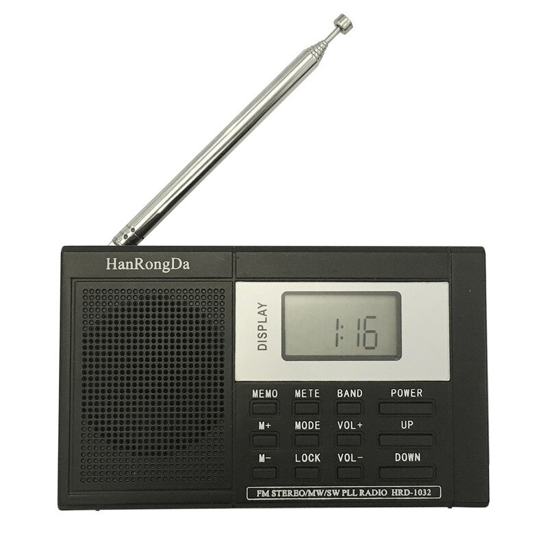 Sintonizador Digital portátil de banda completa, estéreo multibanda MW/AM/FM/SW, Radio de onda corta, receptor de Control REC, DC-5v de potencia de HRD-1032