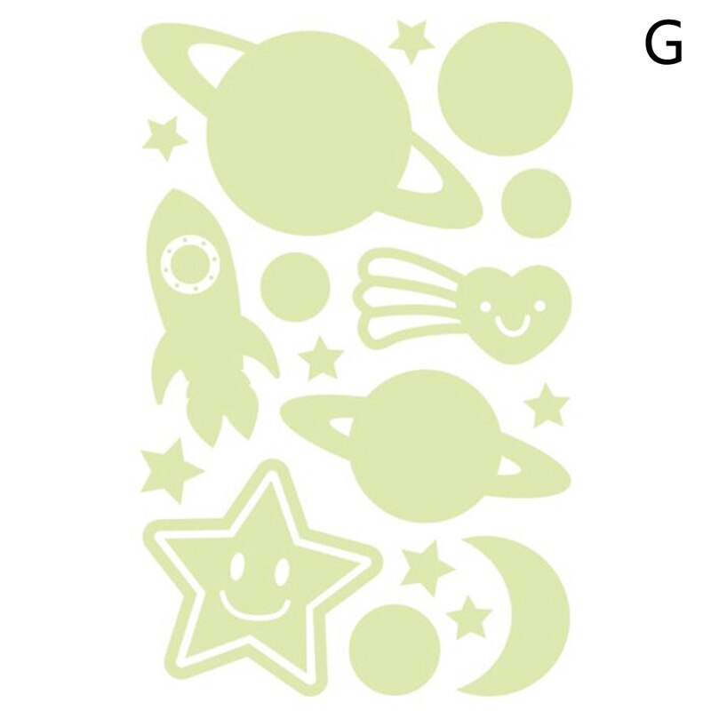 3D Bubble Lichtgevende Sterren Stippen Muurstickers Glow In The Dark Moon Voor Living Home Kid Kamer Wanddecoratie Fluorescerende stickers: G