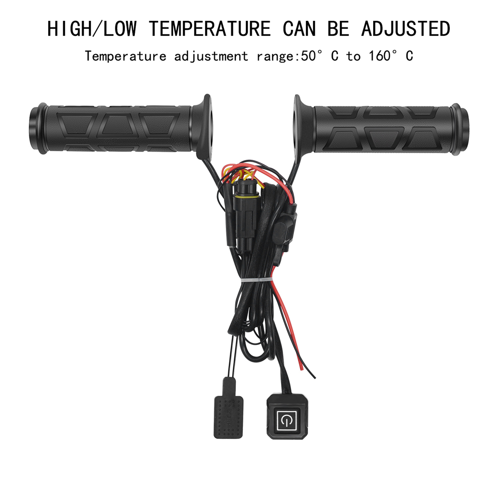 Nuove manopole riscaldate a mano per moto Manopole riscaldate elettriche universali a 3 marce Manubrio scooter ATV Scaldamani Manubrio caldo da 22 mm