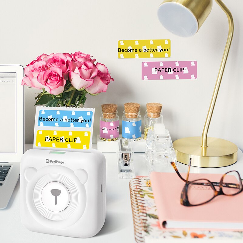 PeriPage 304dpi White Label Receipt Photo Wireless Mini Portable Thermal Bluetooth Printer A6