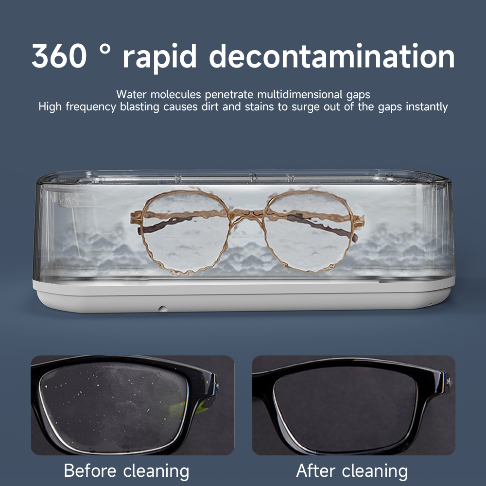 Ultraschall Reiniger Maschine Brillen 650 ml Mini Hochfrequenz Vibration Reinigung Für Gläser Schmuck Prothese Schnuller