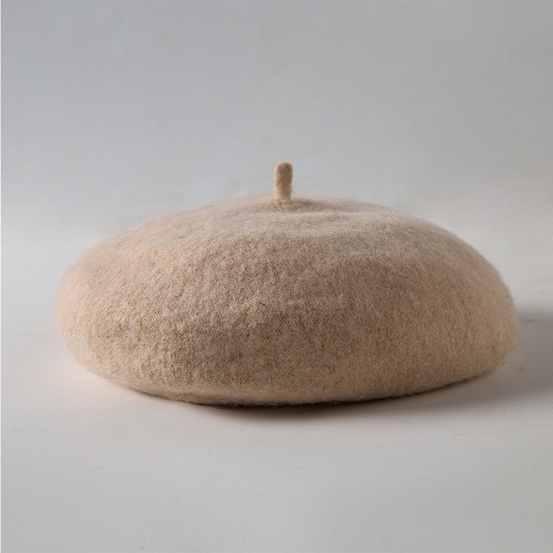 NO.ONEPAUL Female Bonnet Caps Winter All Matched Warm Walking Hat Cap Cheap Women Wool Solid Color Beret: JBR-A5