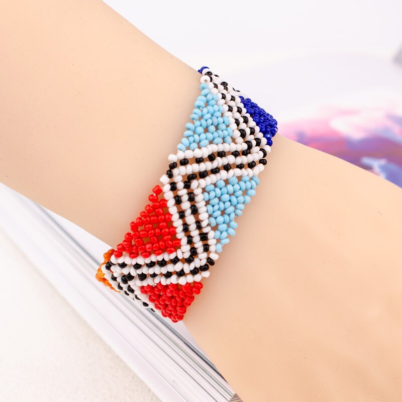 Svärdotter mia mizhu-serien populärt elastiskt armband för damer enkelt handvävt armband i strandsemesterstil: 2156 13