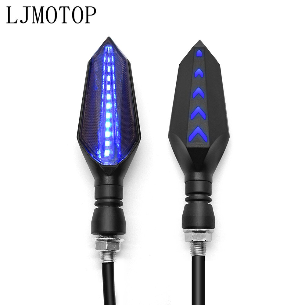 Clignotants de moto Fluide Clignotant Pour Kawasaki Z750 Z-750 Z750R Z750S 2007 Z1000SX Ninja 300 EX300: 1 pair Blue-Blue