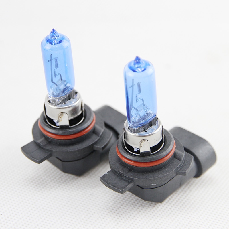 2x halogenlamper 12v 6000k 55w fjernlys 880 881 h1 h3 h4 h7 h8 h9 h10 h11 h12 h13 9004 9005 hb3 9006 hb4 h1 r 2 hir 2 9012 h15