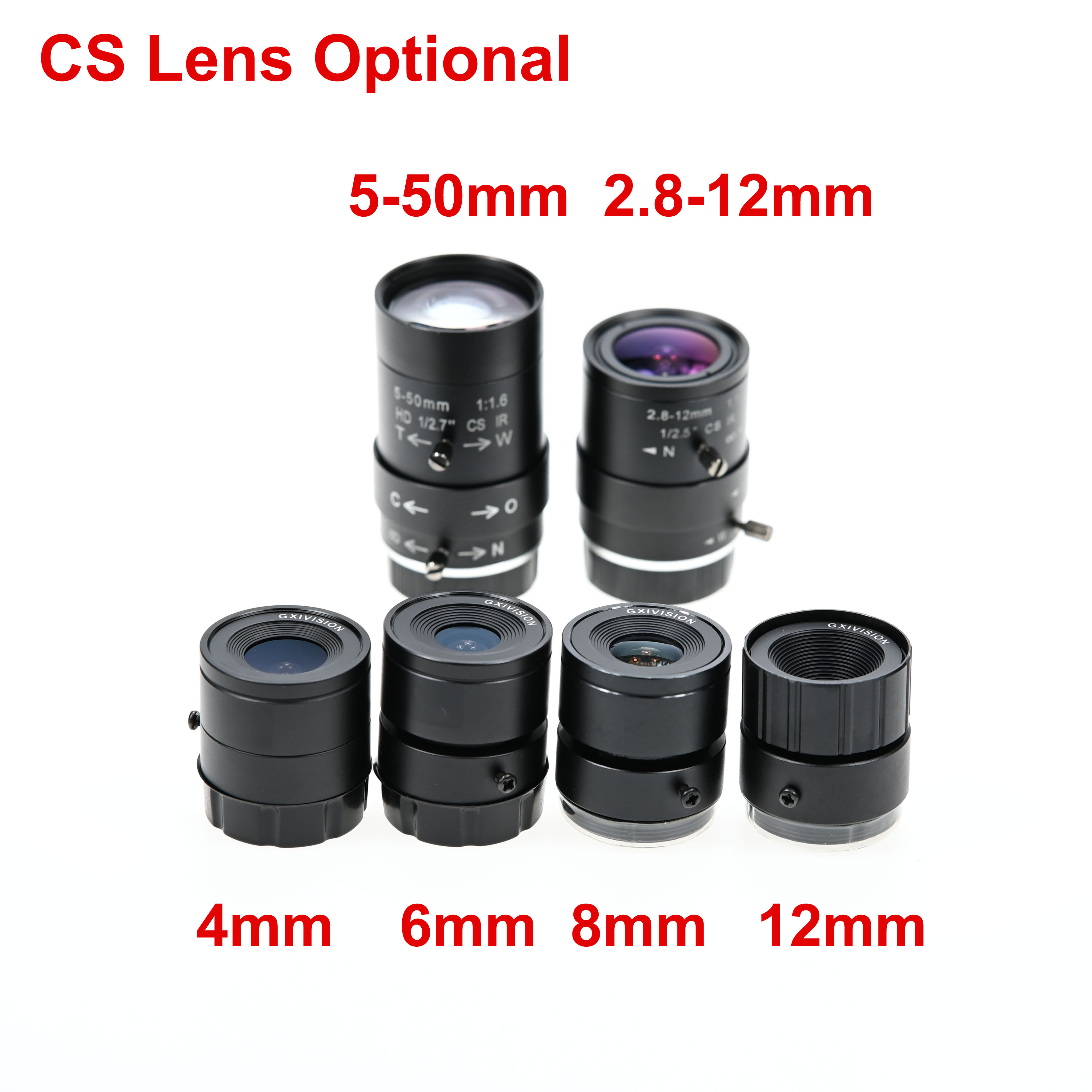 OV9281 Global Shutter, 120fps USB-camera 720p zwart-wit, hoge snelheid mini-box-webcam, met 5-50 mm 2,8-12 mm varifocale lens, 1280x720