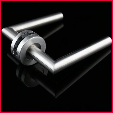 Modern Fire prevention stainless steel tube door pull handle stainless steel latch fInvisible door handle split lock handle: Default Title