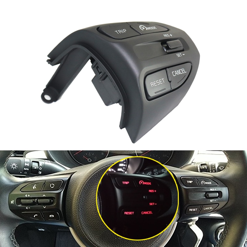 Pre kia  k2 rio ikslain august x-line luxe red line na volante tlačidlo tempomatu bluetooth audio telefón prepínač hlasitosti auto