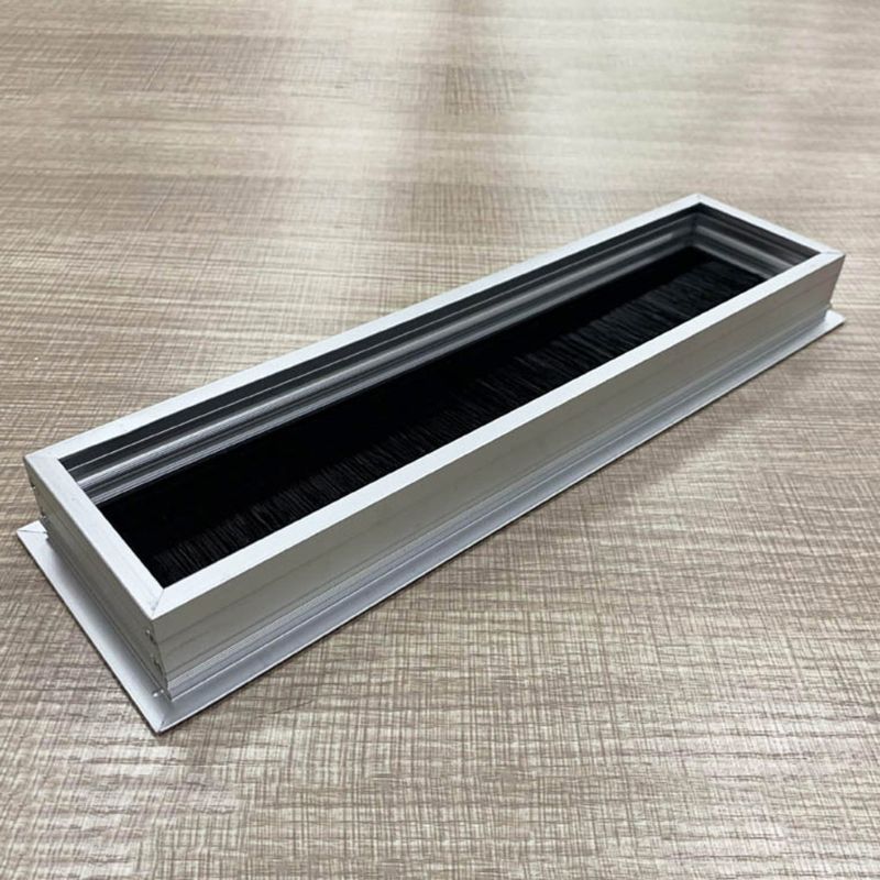 Aluminium Square Rectangle Desk Computer Wire Cable Outlet Insert Hole Cover
