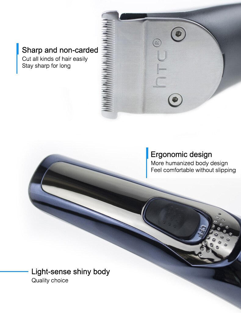 HTC AT-228B Hair Clipper Haircut Trimmer Adjustable Electric Hair Shaver Razor Salon Adult Children Chargeable