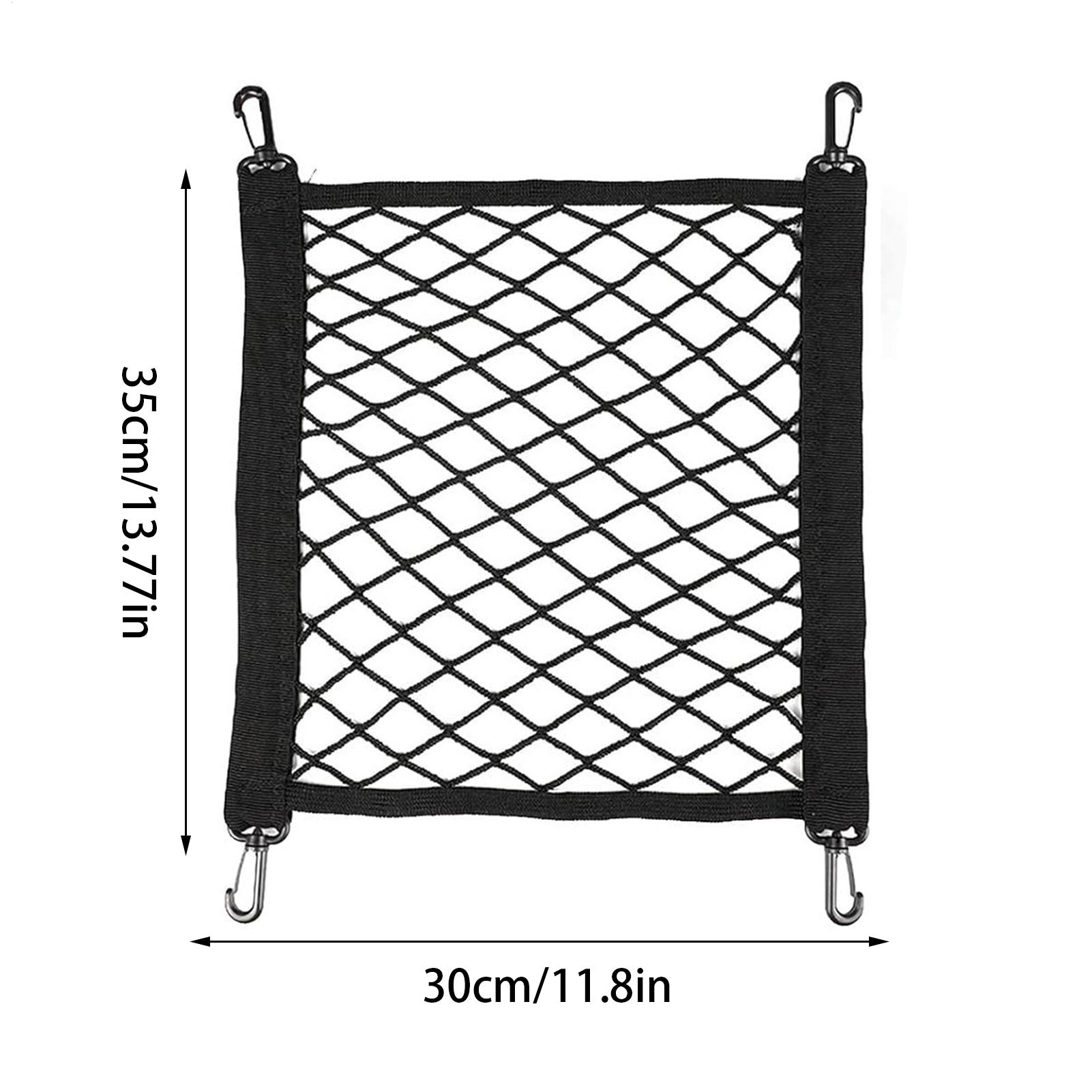 1 Stück Motorrad Langlebiges Elastisches Korbnetz Schwarz Helmnetz Drehbar 4 Haken Schnalle Rotierendes Anti-fallen-Taschenzubehör