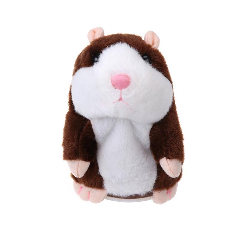Hamster parlant souris animal de compagnie en peluche jouet mignon parler parler son enregistrement hamster jouet éducatif pour enfants 3 couleurs: Brun
