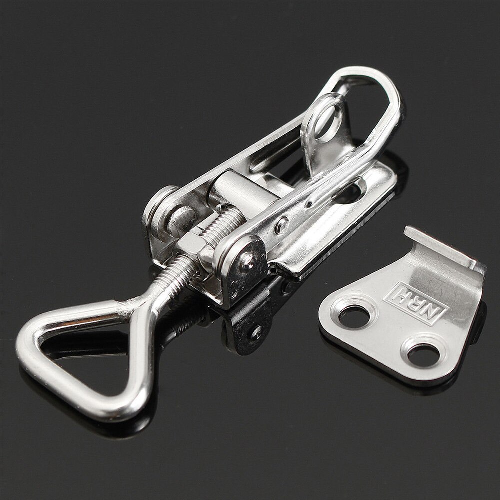 High Strength Box Catch Hasp Stainless Steel Spring Loaded Machinery Adjustable Trunk Latch Chest Toggle Lock Metalworking Clamp