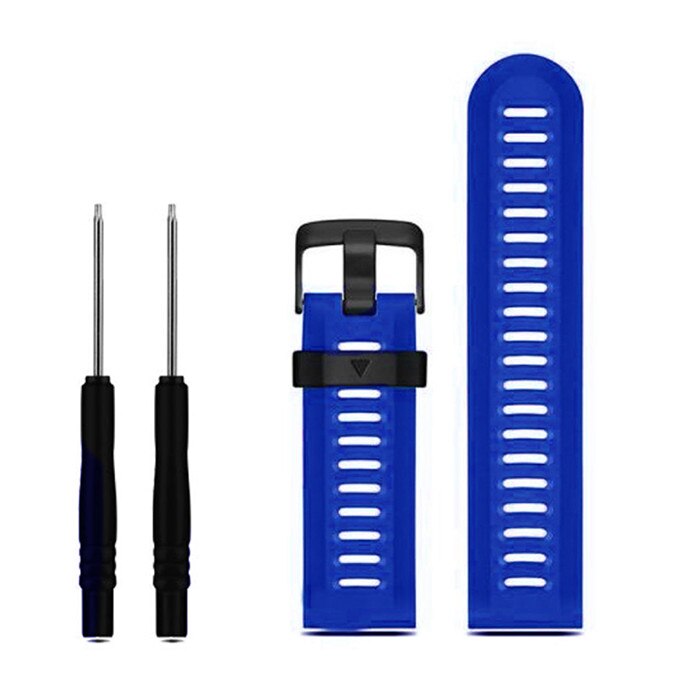 26mm largeur bracelet de montre pour Garmin Fenix 3 bandes Sport extérieur Silicone bracelet de montre pour Garmin Fenix 3 HR 5X Plus 6X Pro avec outils: Pin blue