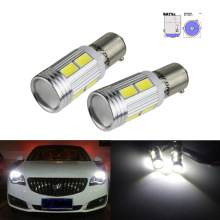 ANGRONG 2 pcs 435 H21W BAY9s 10 SMD LED Indicator Reverse Parking Light Side Xenon Wit