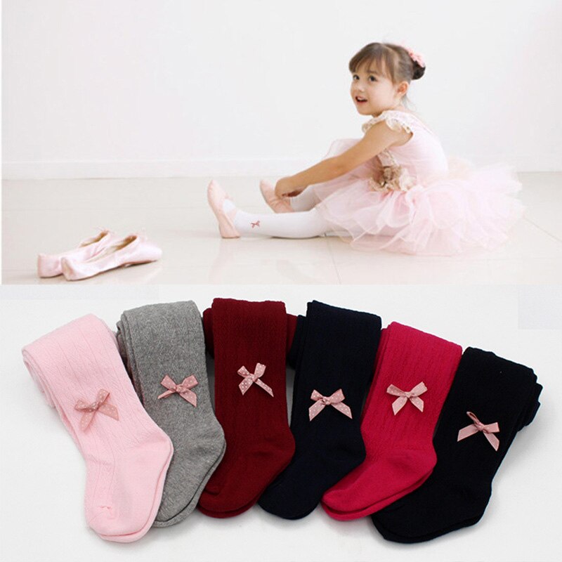 0-2 jahre Neue Baby Mädchen Baumwolle Gestrickte Strumpfhosen freundlicher Frühling Herbst Winter Bowknot Collant Kleinkind Kawaii Nette Socken strumpfhosen