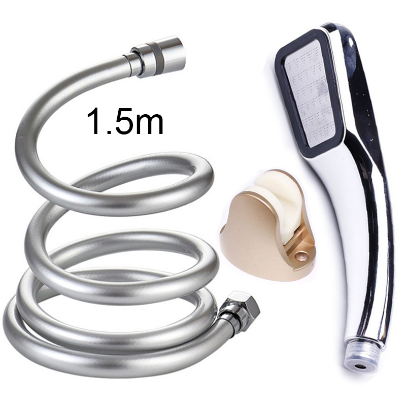 1.5m 2m PVC Shower Hose For Bath Hand Shower Head Flexible PVC Shower Hose Smooth Silver High Pressure Flexible Hose