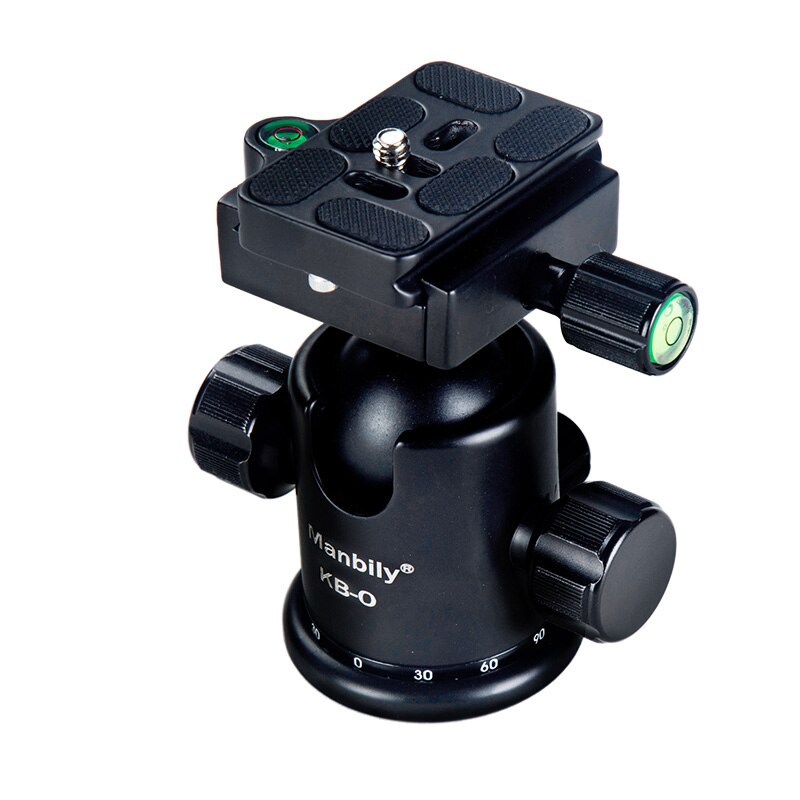 Manbily Tripod Head KB-0 Aluminum Camera Ball Head Tripod Head Panoramic Sliding Rail accessories