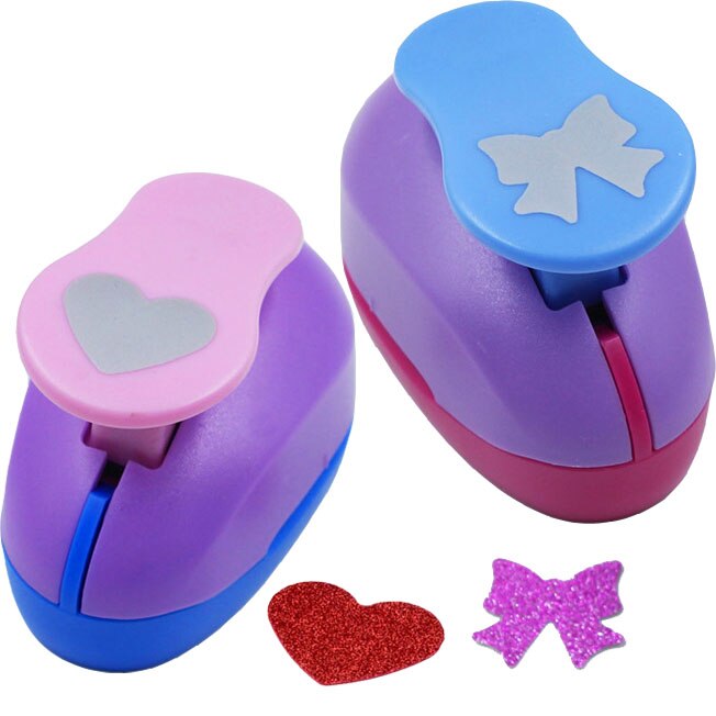2.5cm(1 inch) Circle and Wave Circle Shape hole punch set Puncher Crafts Scrapbooking round DIY Paper Cutter Punches Free ship: Heart and Bowknot