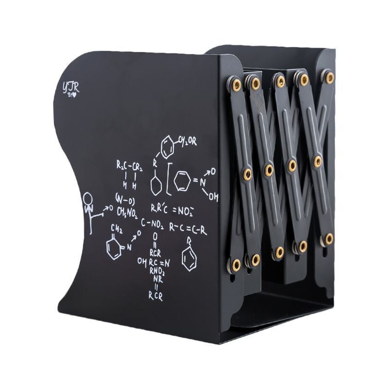 OOTDTY Reggilibri in Metallo A Scomparsa Supporto di Mensola Supporto Del Basamento Regolabile Porta Libro Ufficio