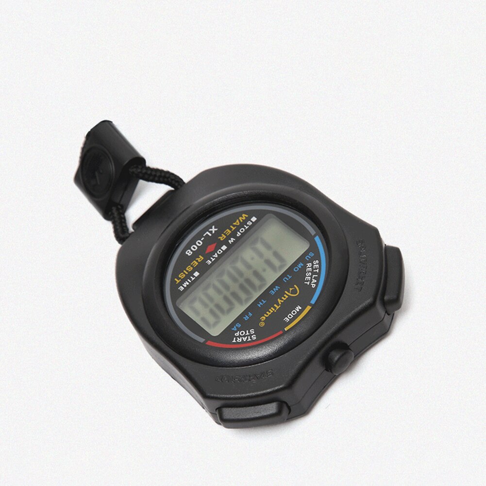 Multi Digital Sports Stopwatch Timer ABS Handheld Electronic Timer Stop Watch with String Dual Channel Chronograph Sports Timer
