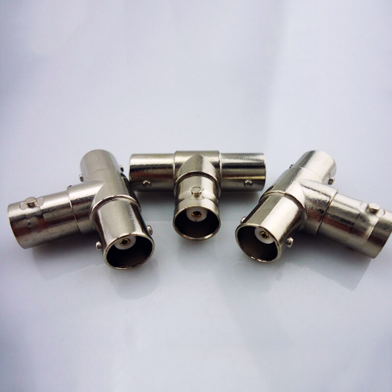 100PCS/Lot SMTSEC CCTV Products Accessories 3 Female BNC Connector Coaxial adapter Cabling For CCTV Camera System BNC-107