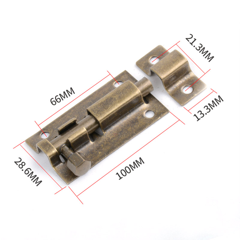 Verrou de porte en acier inoxydable, solide, coulissant, à loquet, agrafes, de 1.5/2/3/4 pouces, wzpi: Bronze 4 Inches