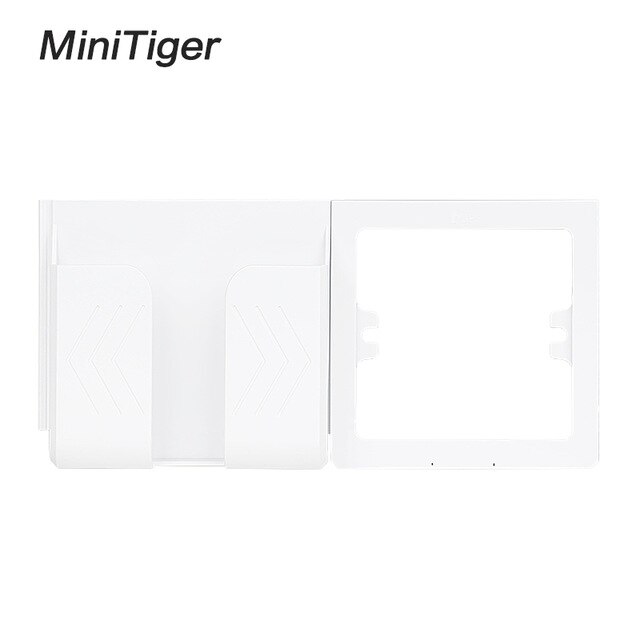 Minitiger noir gris prise murale Support pour téléphone Smartphone accessoires Support pour téléphone portable un/deux Support pour téléphone: White-1
