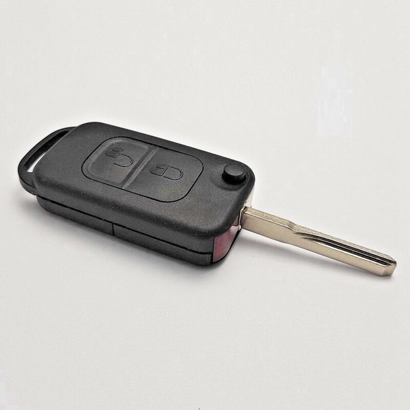 2 Button Flip Remote Key Case HU64 Blade Fob Voor Mercedes Benz Ces W168 W202 Auto